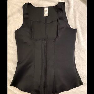 Black Rebecca Sauna Suit. 100% Colombian Faja. FULL back coverage.